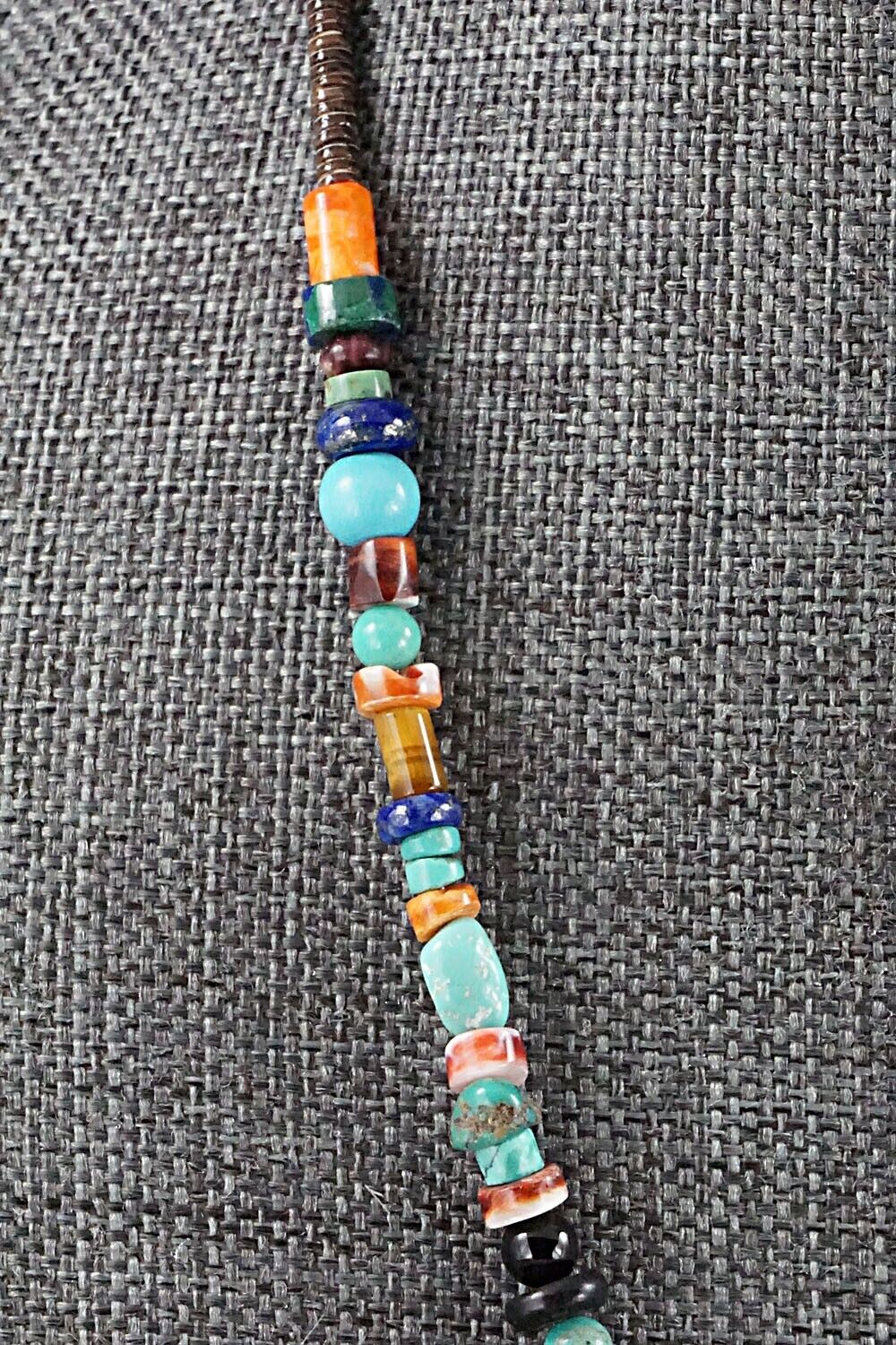 Multi Stone and Sterling Silver Necklace - Helen Tsosie