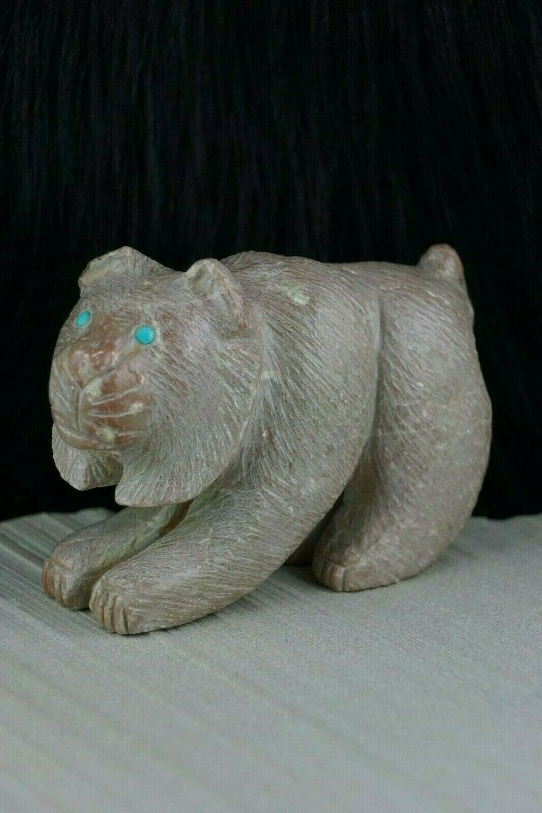 Bobcat Zuni Fetish Carving - Jonas Hastito - High Lonesome Trading
