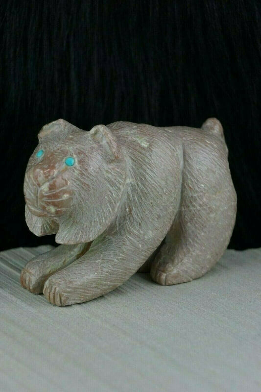 Bobcat Zuni Fetish Carving - Jonas Hastito - High Lonesome Trading
