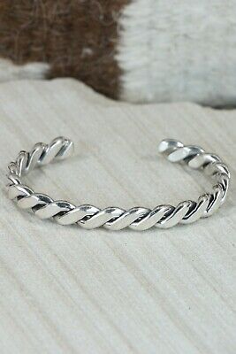 Navajo Sterling Silver Bracelet - Elaine Tahe