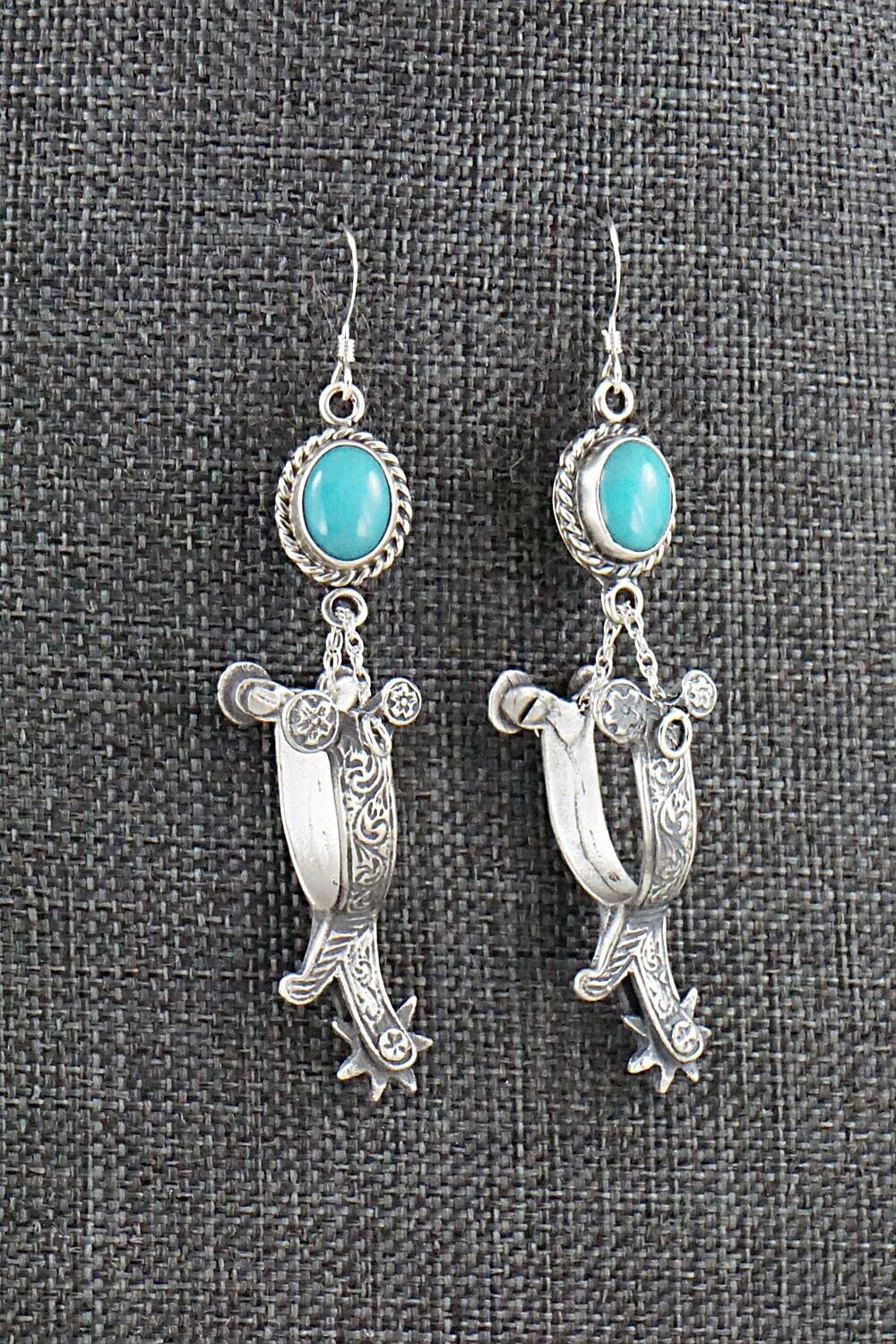 Turquoise & Sterling Silver Earrings - Annie Spencer