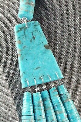 Turquoise & Sterling Silver Necklace - Lupe Lovato