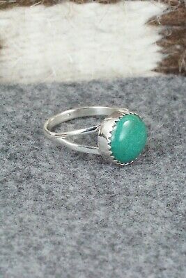 Turquoise and Sterling Silver Ring - Robert Martinez - Size 6.75