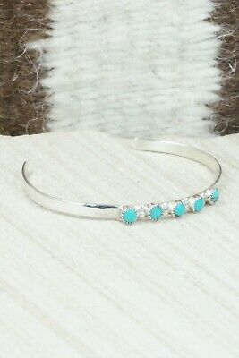 Turquoise & Sterling Silver Bracelet - Mary Leekity