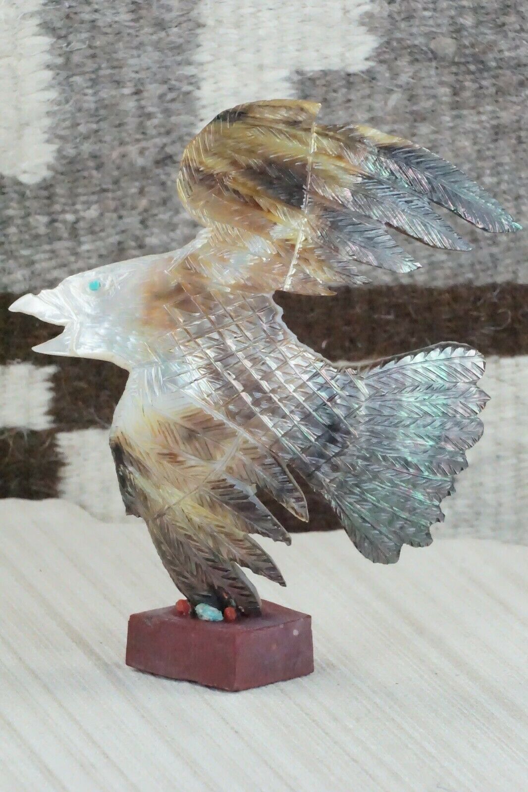 Eagle Zuni Fetish Carving - Jon Quam