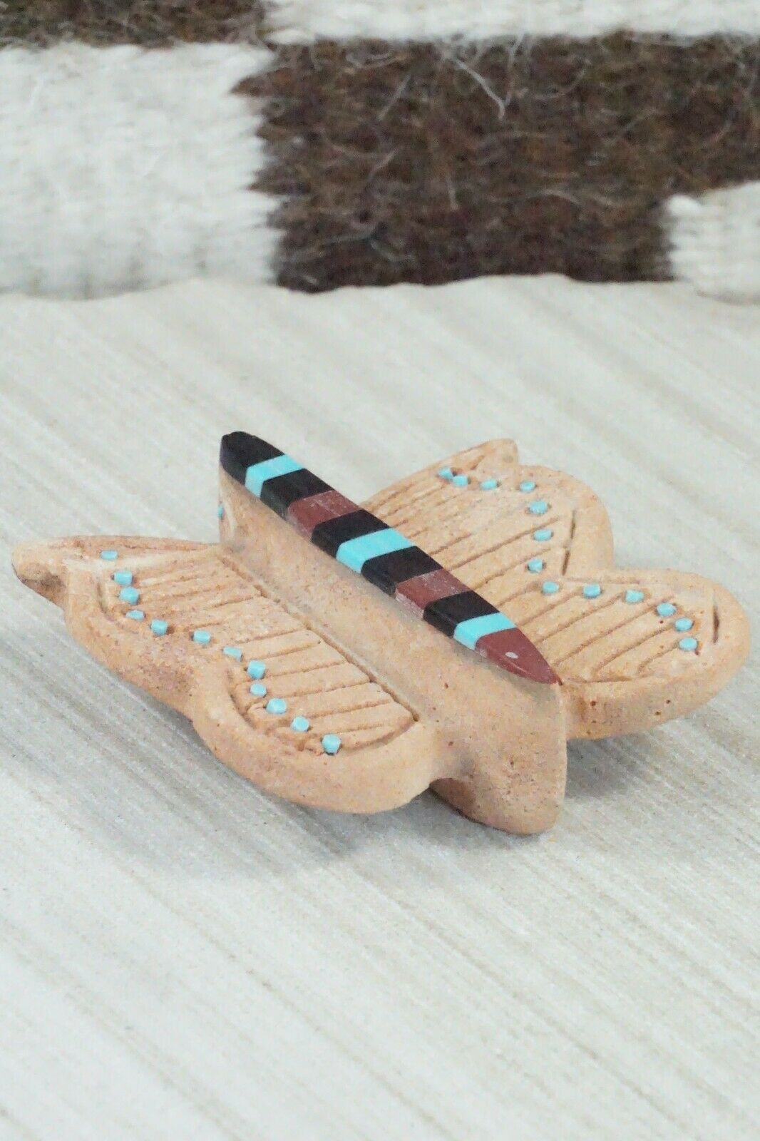 Butterfly Zuni Fetish Carving - Brandon Phillips
