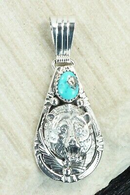 Turquoise and Sterling Silver Pendant - Henry Attakai