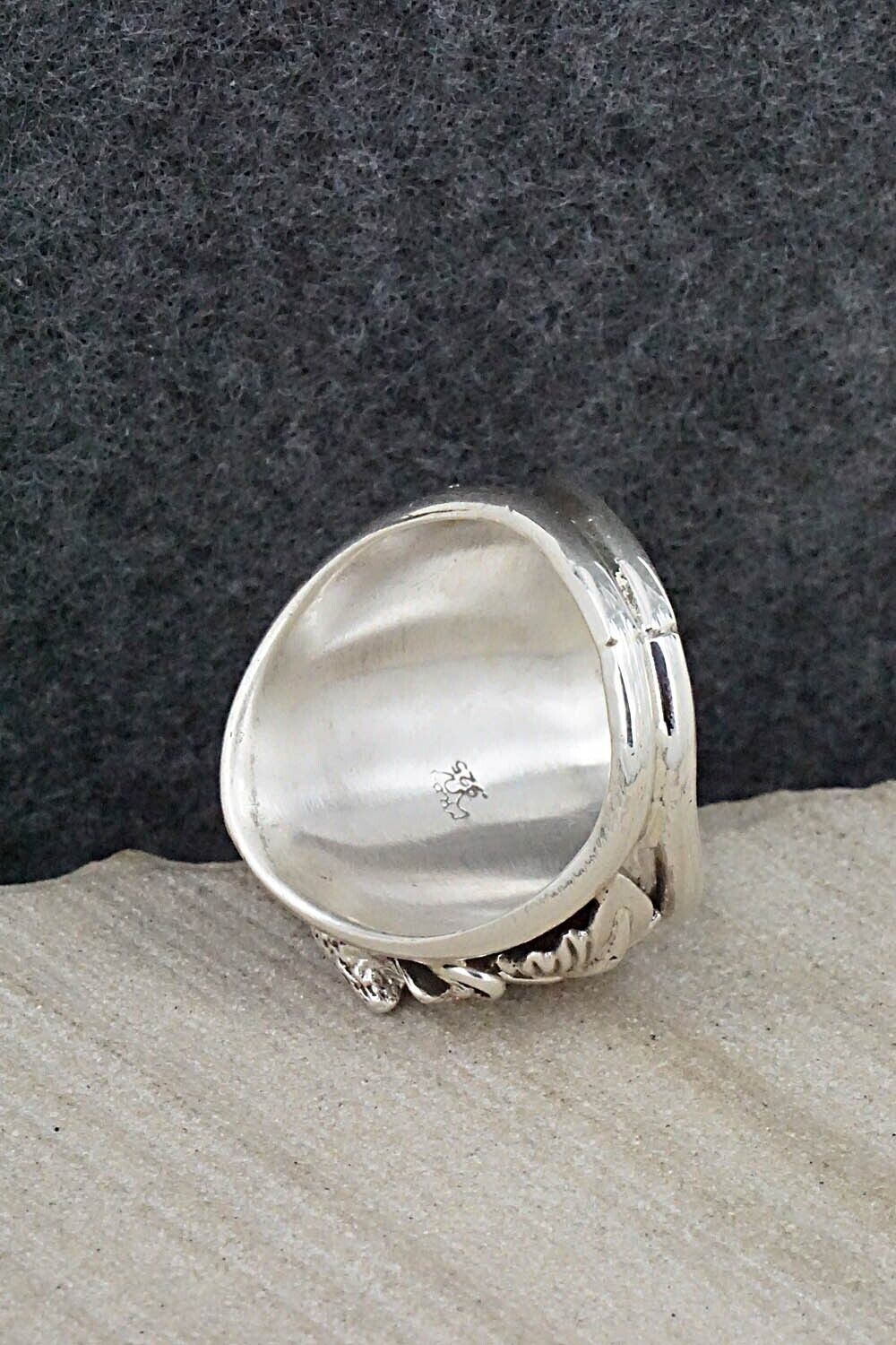 Turquoise & Sterling Silver Ring - Jeannette Saunders - Size 11.75