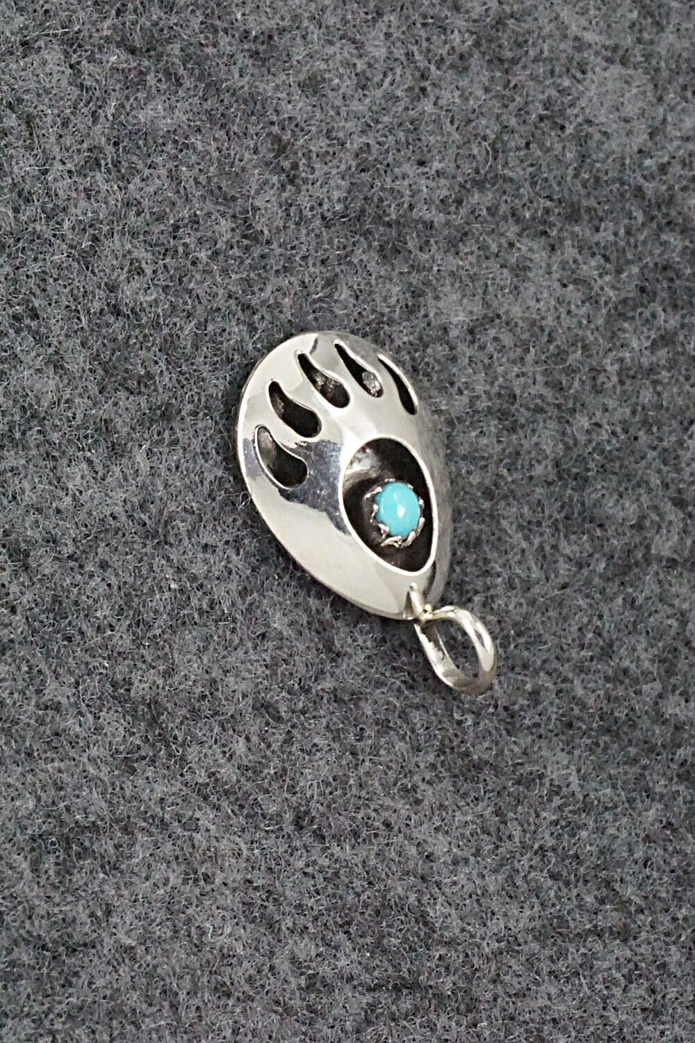 Turquoise and Sterling Silver Pendant - Leta Parker