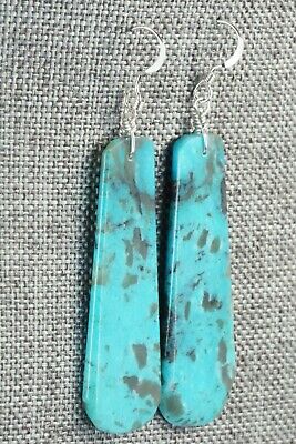 Turquoise & Sterling Silver Earrings - Lupe Lovato