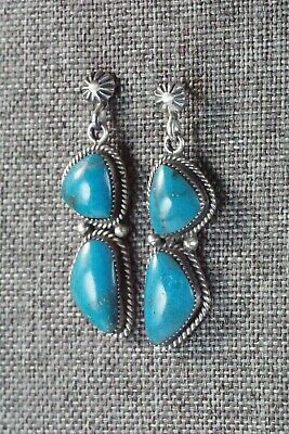 Navajo Turquoise & Sterling Silver Earrings - Annie Spencer