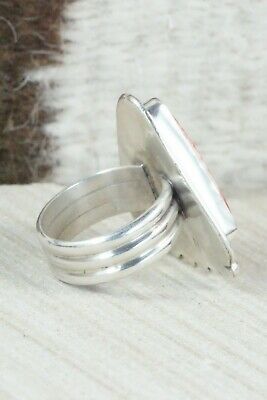 Spiny Oyster & Sterling Silver Ring - Cris Nez - Size 8