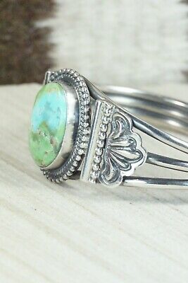 Turquoise and Sterling Silver Bracelet - Leon Martinez