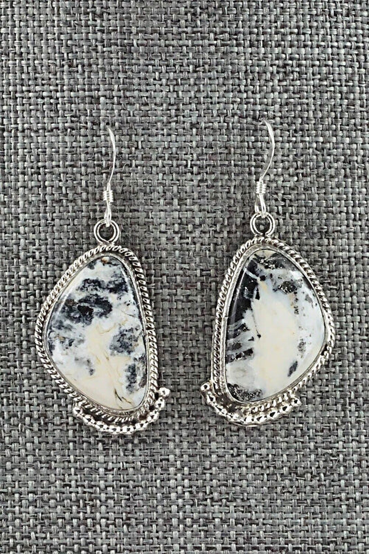 White Buffalo & Sterling Silver Earrings - Sharon McCarthy