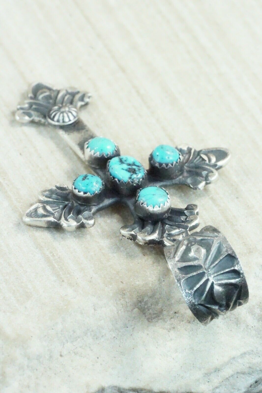 Turquoise and Sterling Silver Pendant - Eva & Linberg Billah