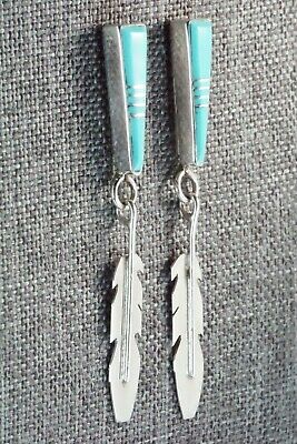 Turquoise & Sterling Silver Earrings - Terrence Panteah