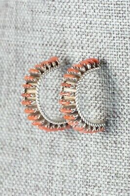 Coral & Sterling Silver Earrings - Milborne Dishta
