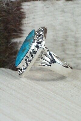 Turquoise & Sterling Silver Ring - Jimson Belin - Size 8.75