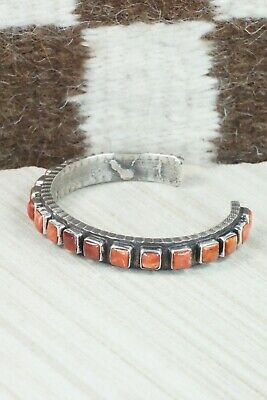 Spiny Oyster & Sterling Silver Bracelet - Ernest Rangel