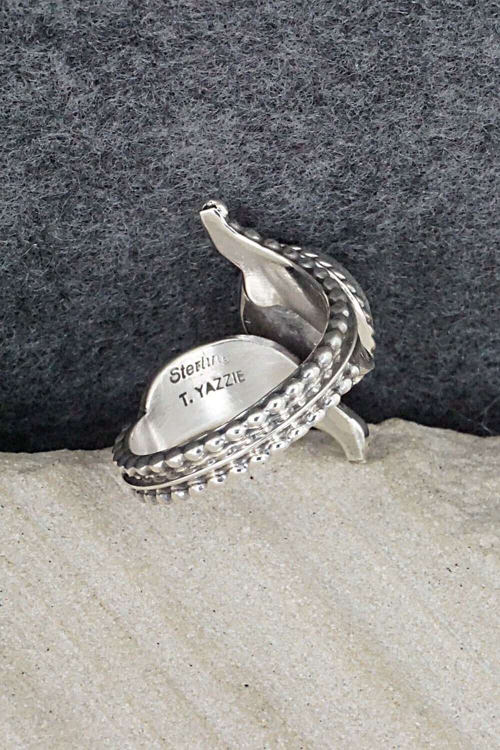 Turquoise & Sterling Silver Ring - Thomas Yazzie - Size 8