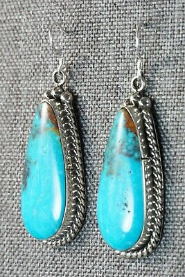 Turquoise and Sterling Silver Earrings - Brandon Belin