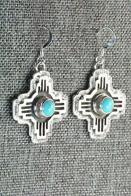 Turquoise & Sterling Silver Earrings - Annie Spencer