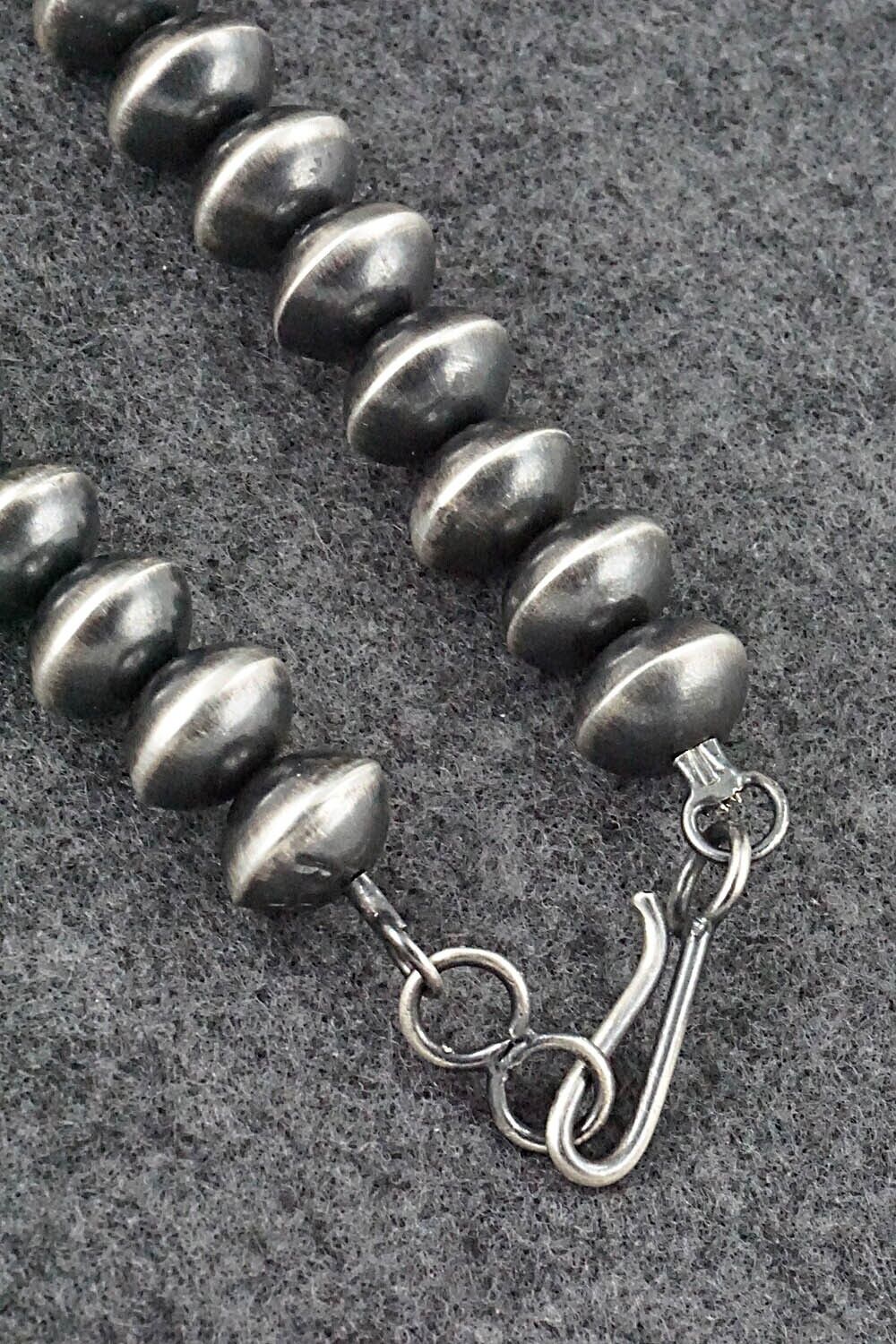 Turquoise & Sterling Silver Navajo Pearl Squash Blossom Necklace - Presley Haley
