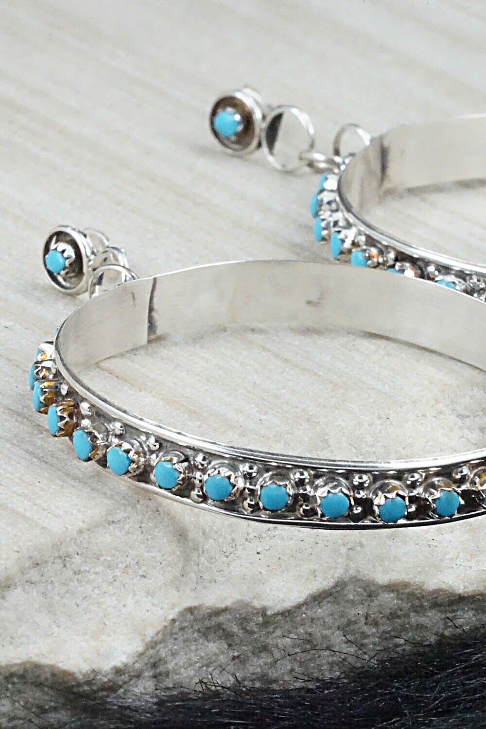 Turquoise & Sterling Silver Earrings - Joanne Cheama