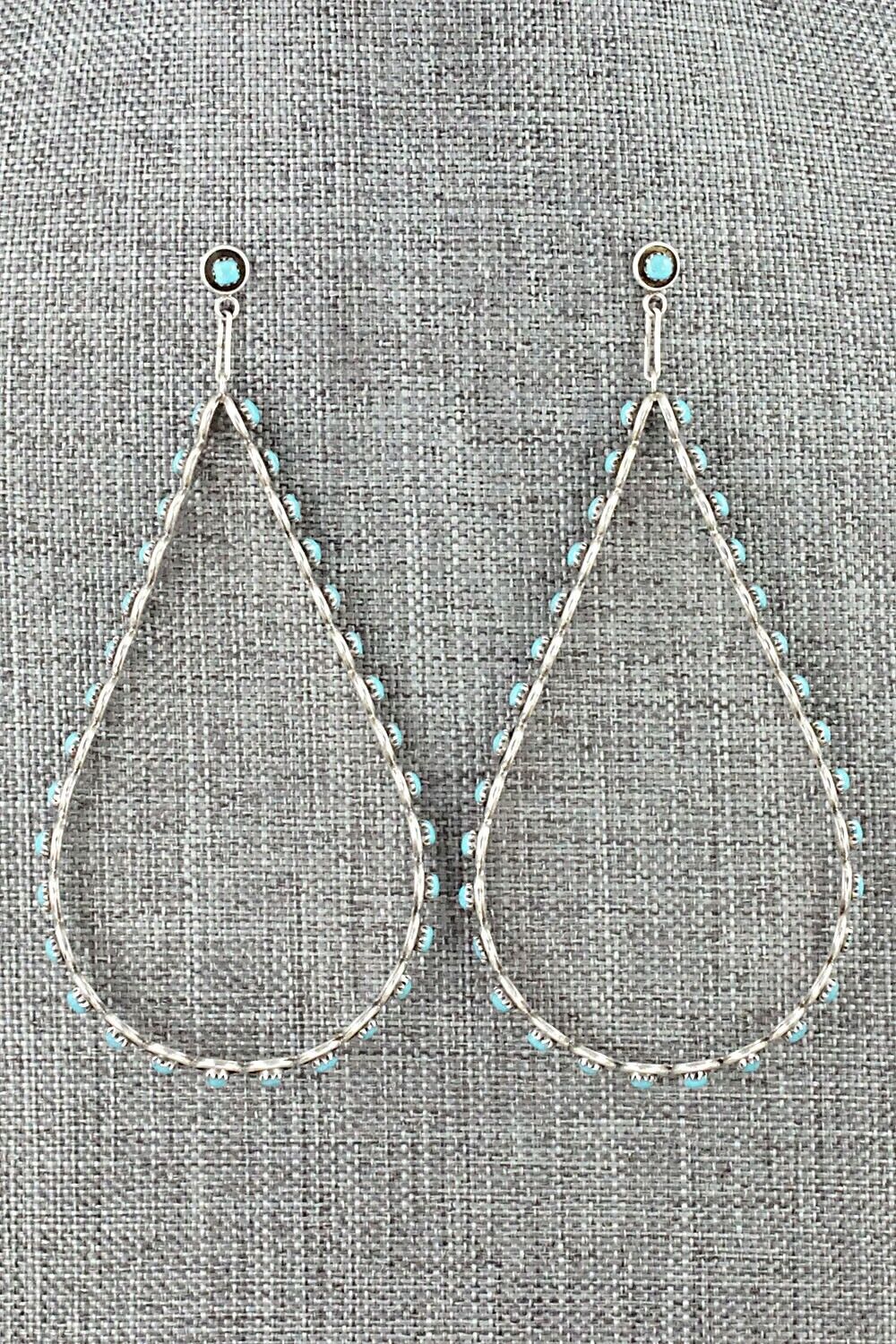 Turquoise & Sterling Silver Earrings - Florenda Lonasee