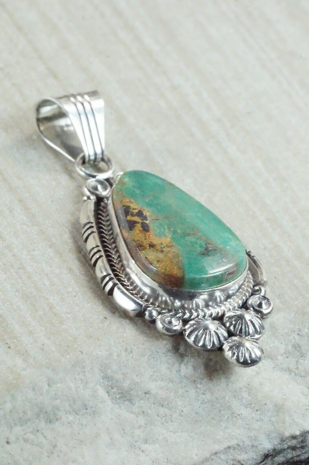 Turquoise & Sterling Silver Pendant - Daniel Benally