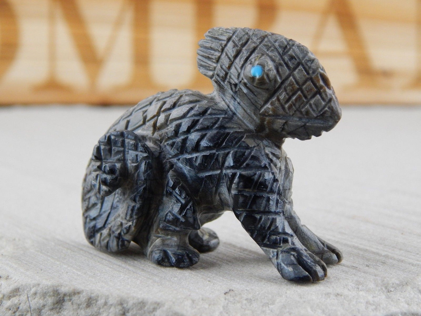 Chameleon Zuni Fetish Carving - Wilfred Cheama - High Lonesome Trading
