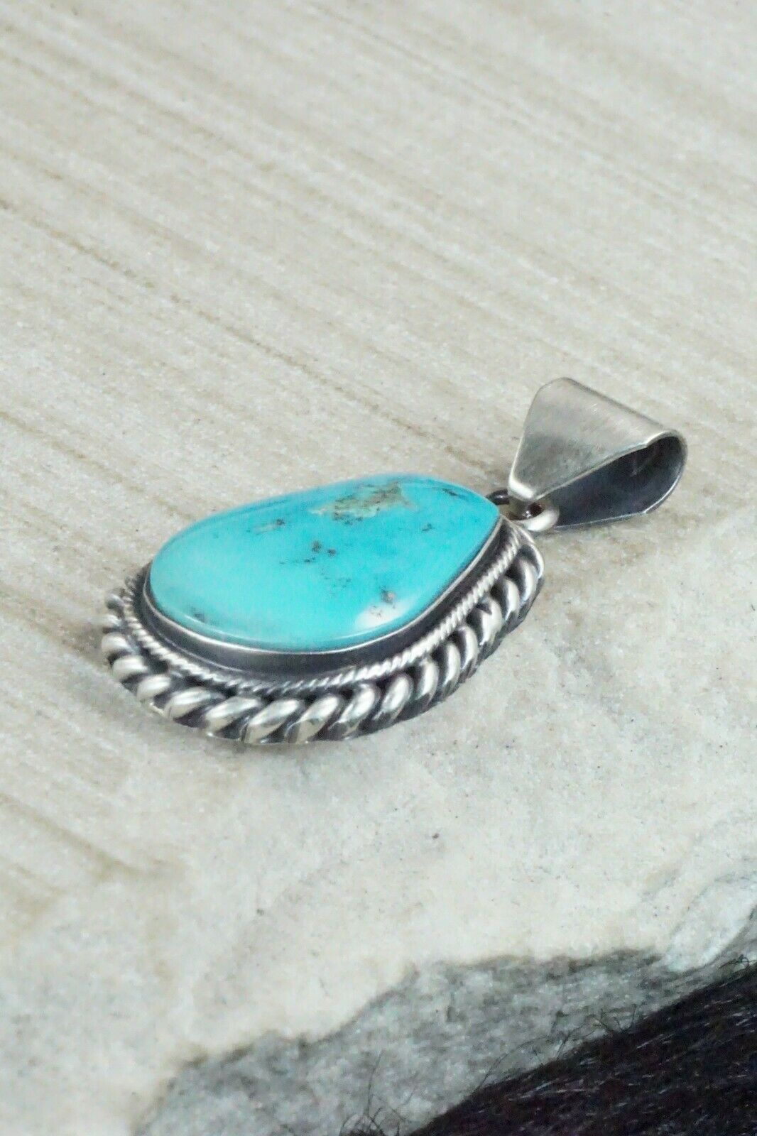 Turquoise and Sterling Silver Pendant - Sharon McCarthy