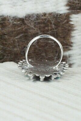 Turquoise & Sterling Silver Ring - Lance Waatsa - Size 6.75