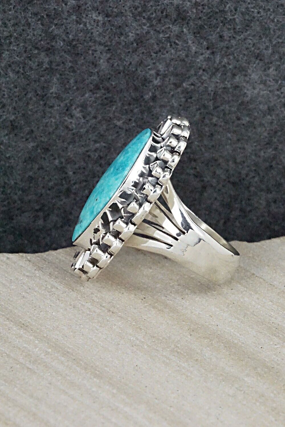 Turquoise & Sterling Silver Ring - Jimson Belin - Size 6