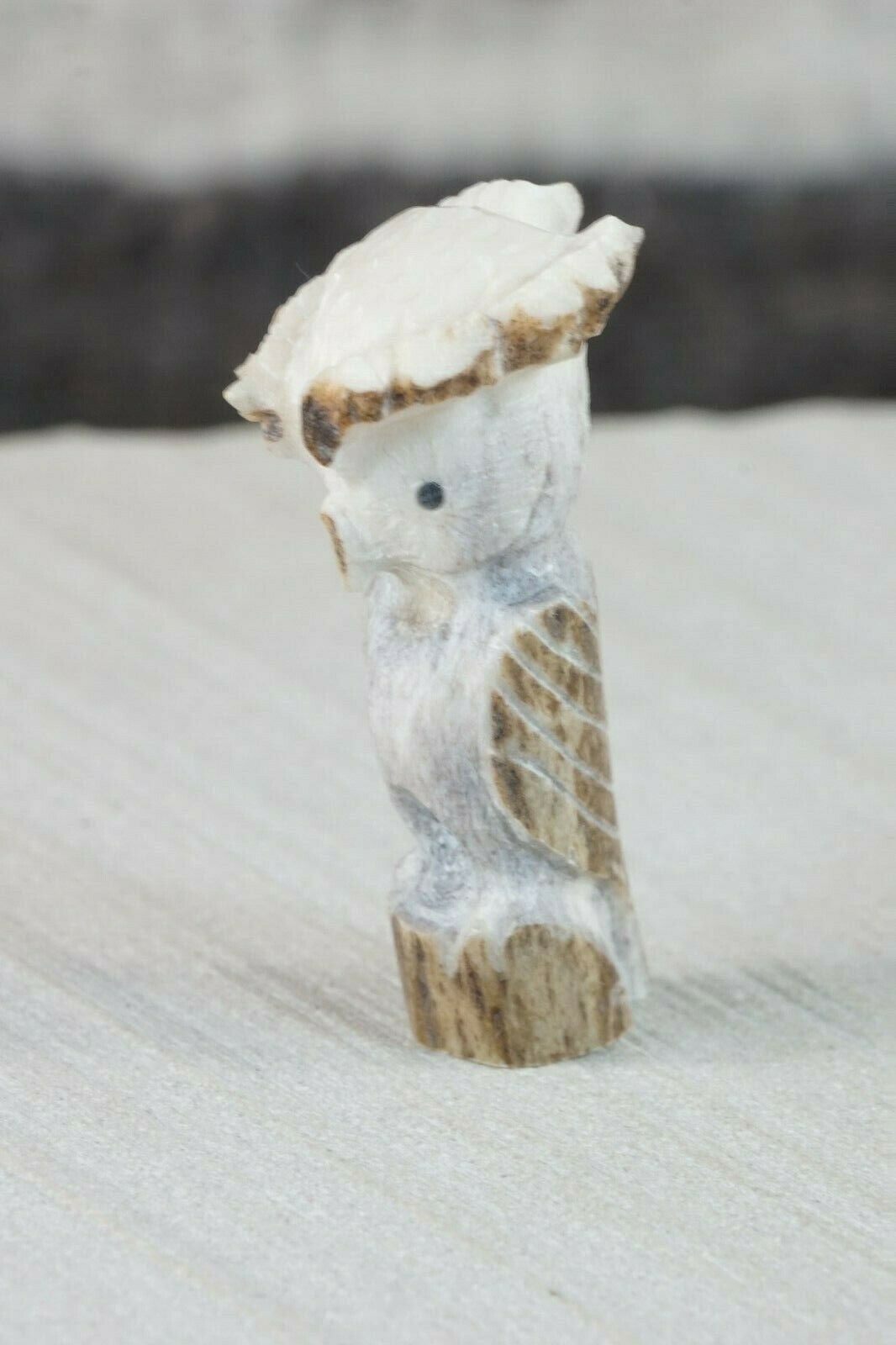 Owl Zuni Fetish Carving - Chris Peina - High Lonesome Trading