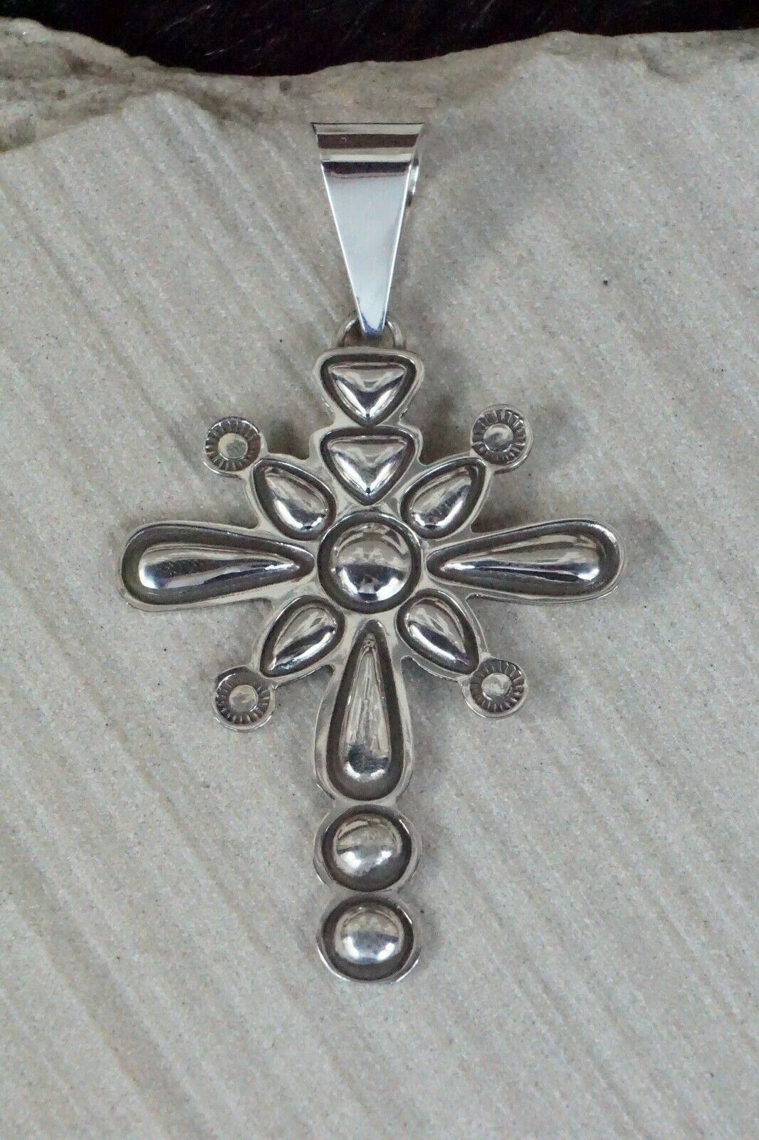 Sterling Silver Cross Pendant - Alex Sanchez - Navajo