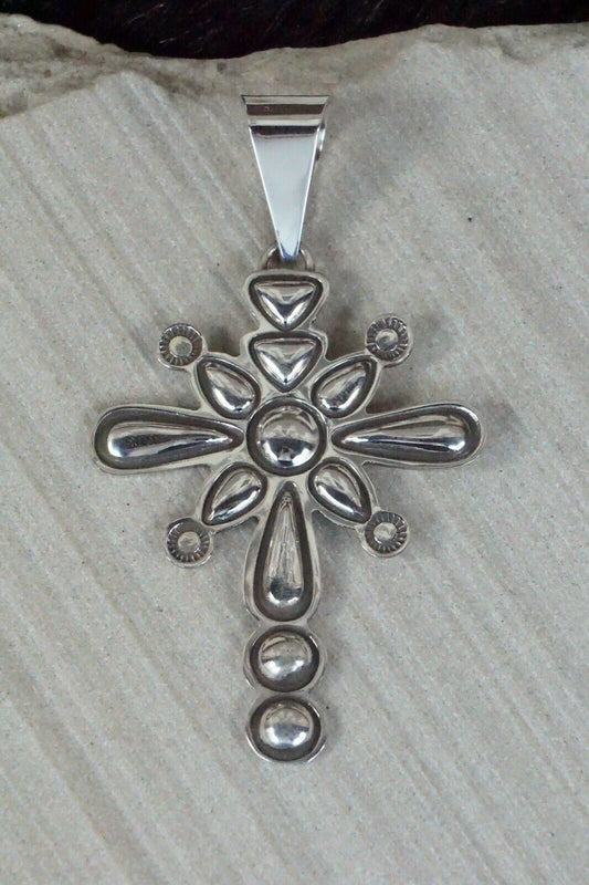 Sterling Silver Cross Pendant - Alex Sanchez - Navajo