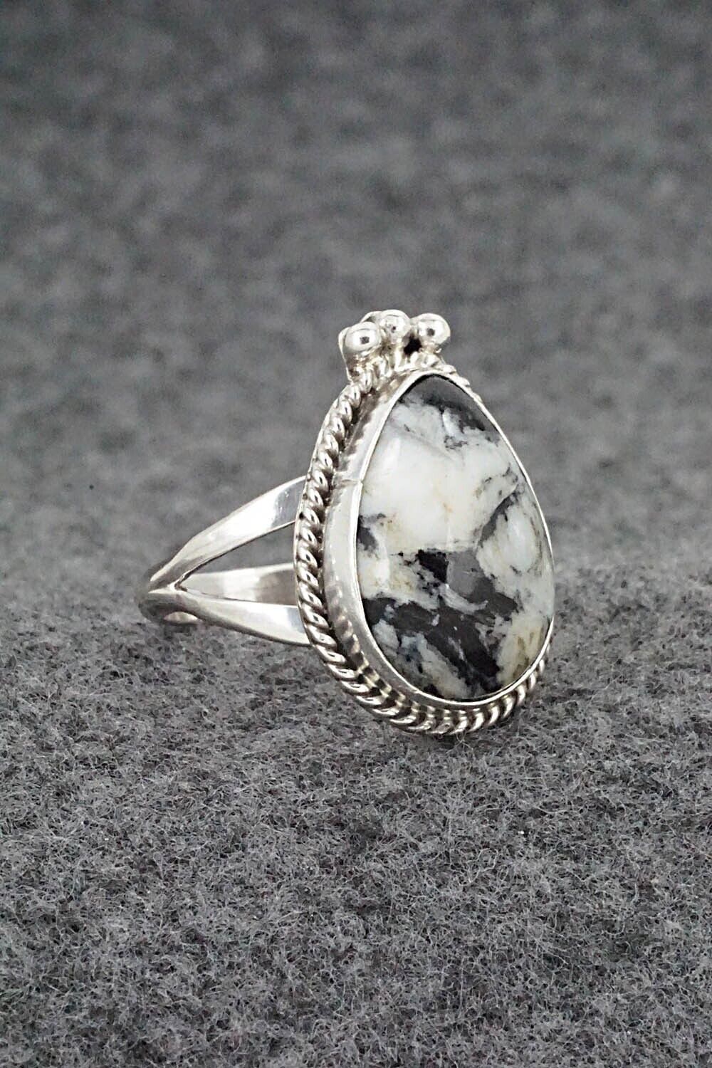 White Buffalo & Sterling Silver Ring - Benjamin Martinez - Size 8