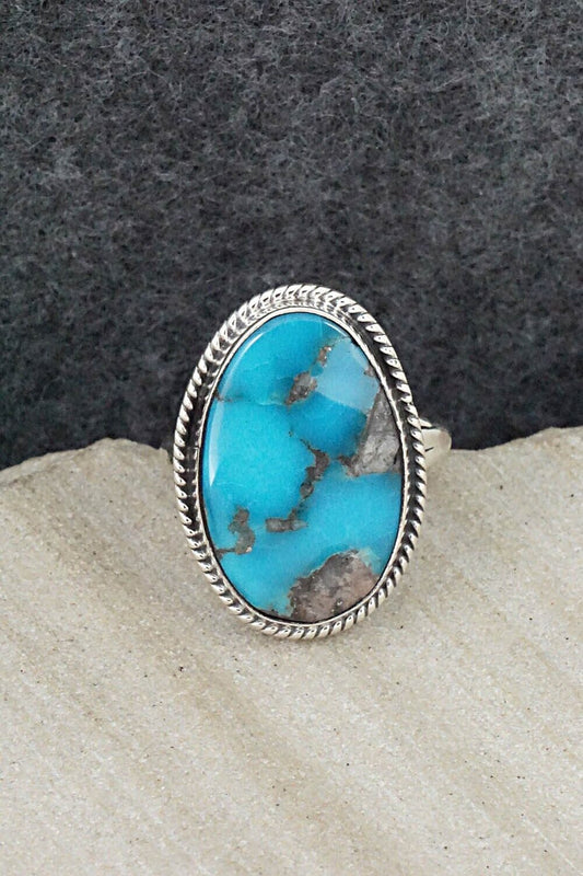 Turquoise & Sterling Silver Ring - Alice Rose Saunders - Size 5.5