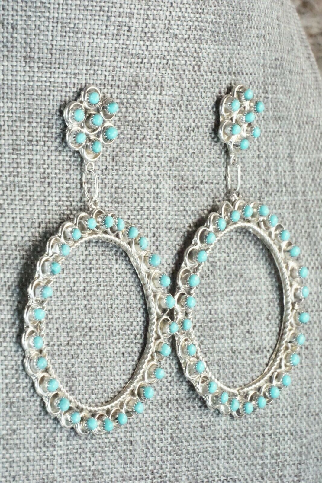 Turquoise & Sterling Silver Earrings - Waylon Johnson