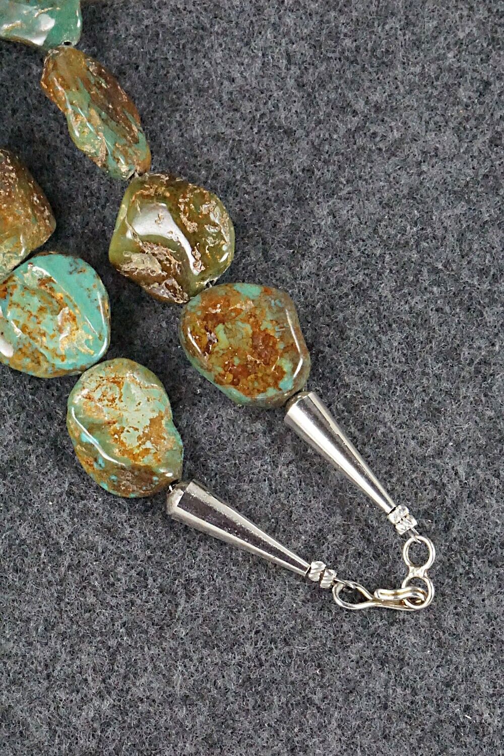 Turquoise and Sterling Silver Necklace - Louise Joe