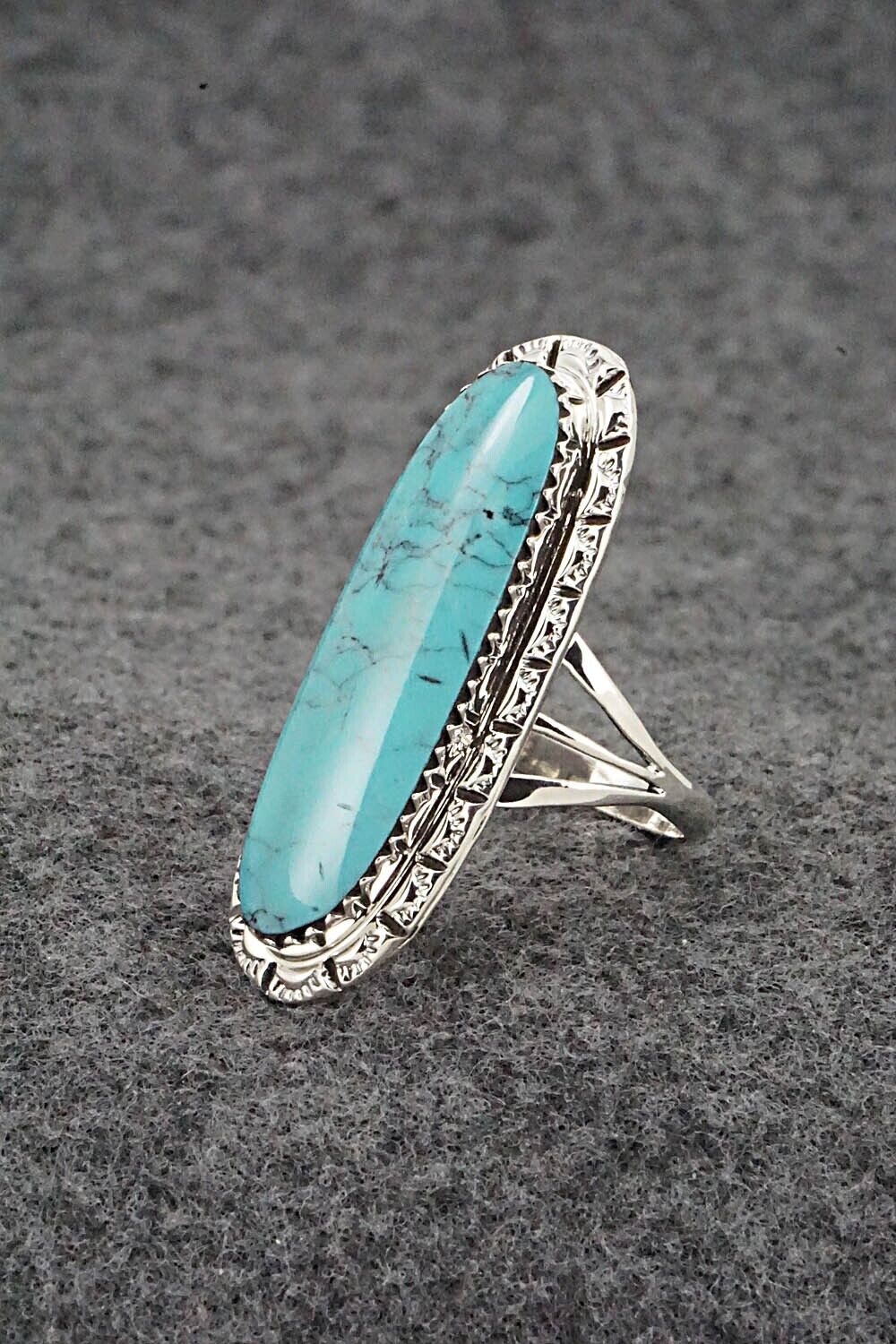 Turquoise & Sterling Silver Ring - Mike Smith - Size 9