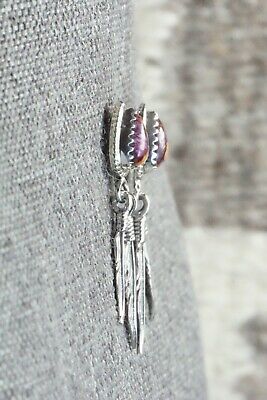 Spiny Oyster & Sterling Silver Earrings - Judy Largo