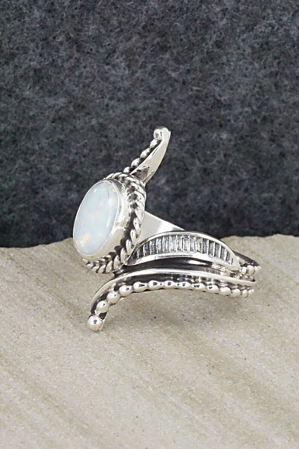 Opalite & Sterling Silver Ring - Thomas Yazzie - Size 6.75