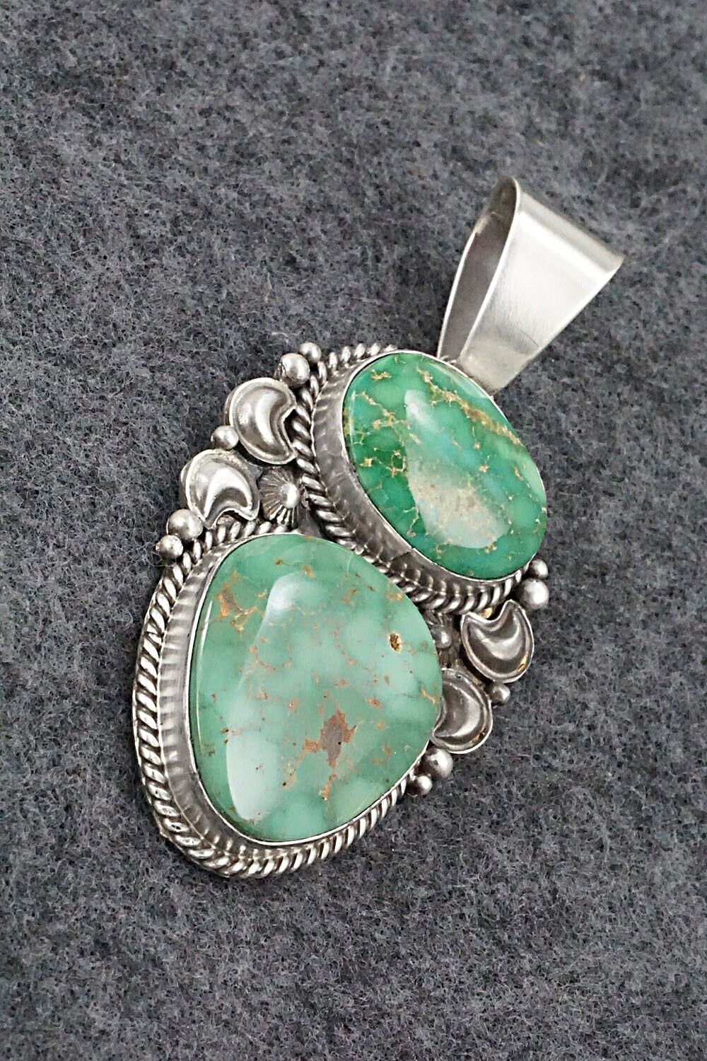 Turquoise and Sterling Silver Pendant - Derrick Gordon
