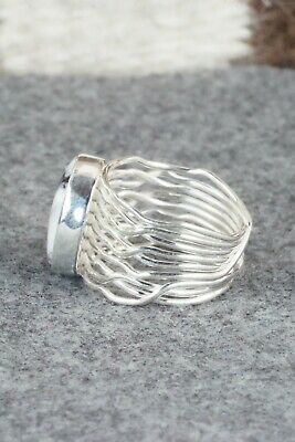White Buffalo & Sterling Silver Ring - Murphy Platero - Size 7.5