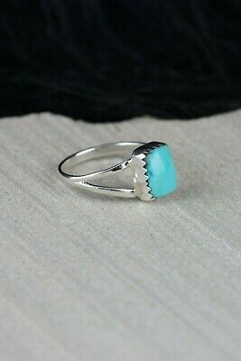 Navajo Turquoise and Sterling Silver Ring - Robert Martinez - Size 5.75 - High Lonesome Trading