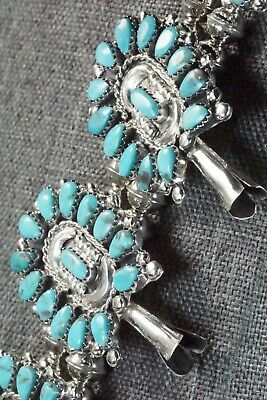 Turquoise & Sterling Silver Squash Blossom Set - Victor Begay