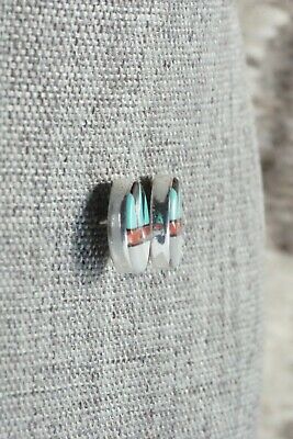 Multi Stone Inlay & Sterling Silver Earrings - Tyronne Martinez