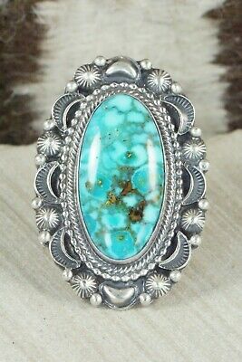 Turquoise & Sterling Silver Ring - Tom Lewis - Size 7